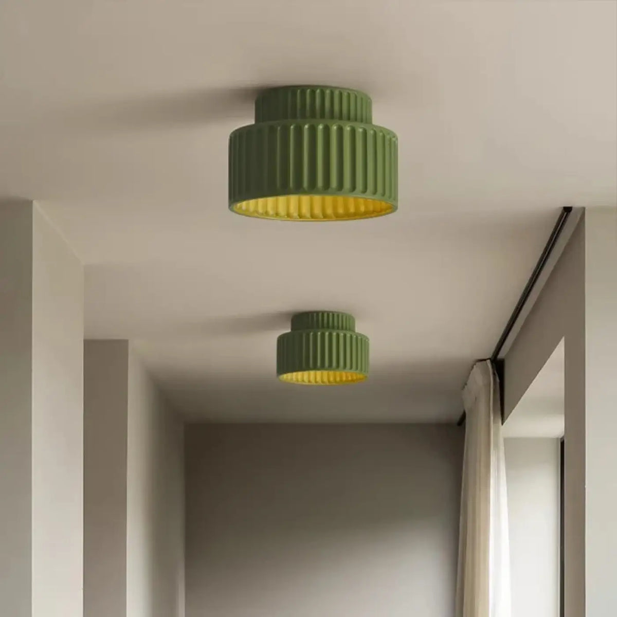 Plafonnier contemporain couleurs naturelles