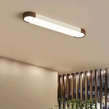 Plafonnier LED bois