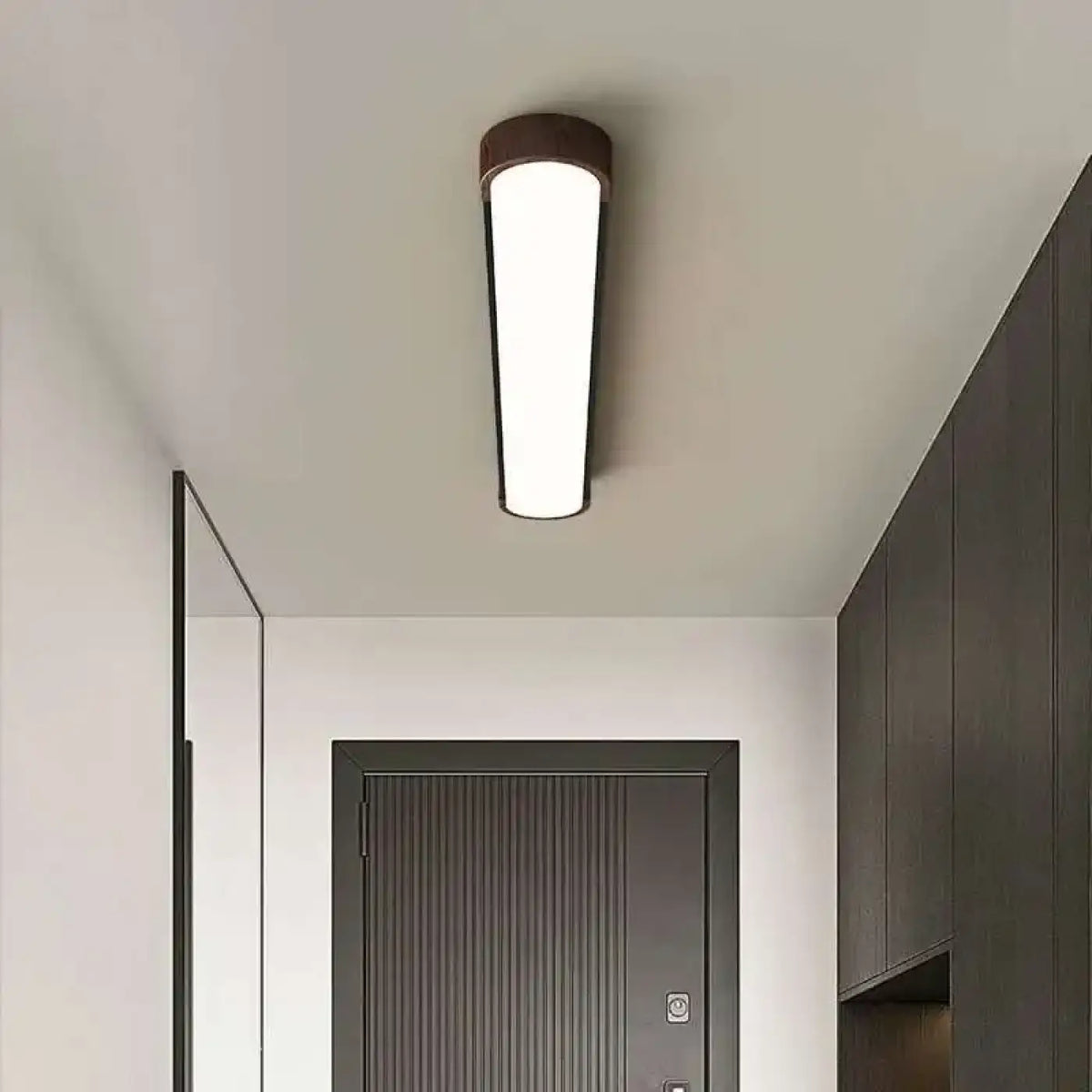 Plafonnier LED bois