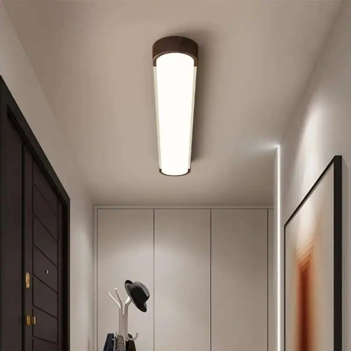 Plafonnier LED bois