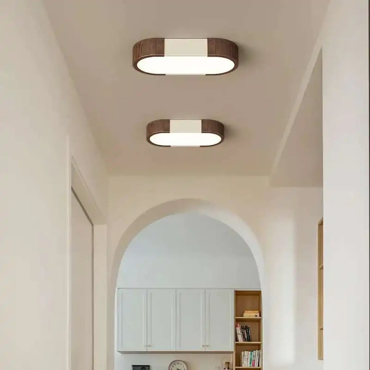 Plafonnier LED bois