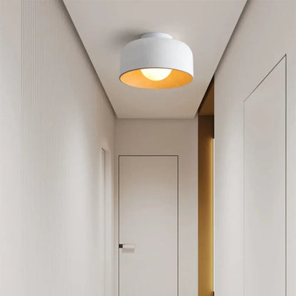 Plafonnier rond bois design