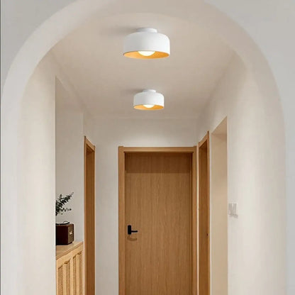 Plafonnier rond bois design