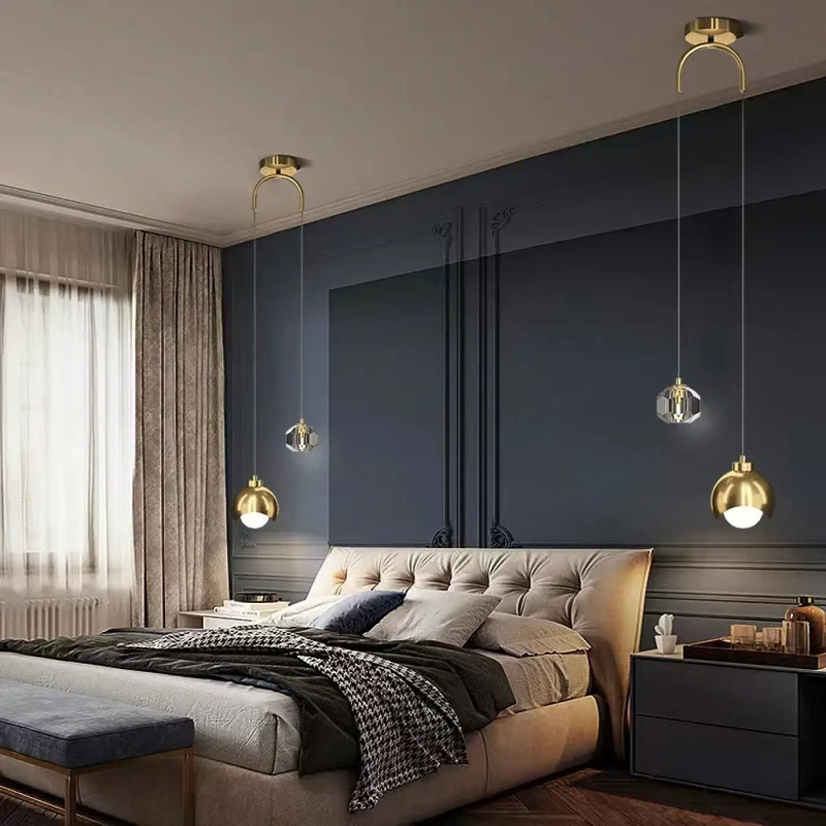 Suspension boule luminaire