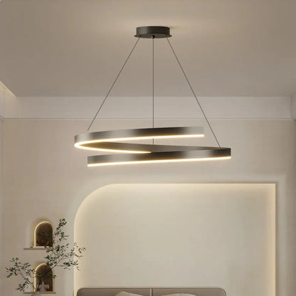 Suspension anneaux lumineux LED