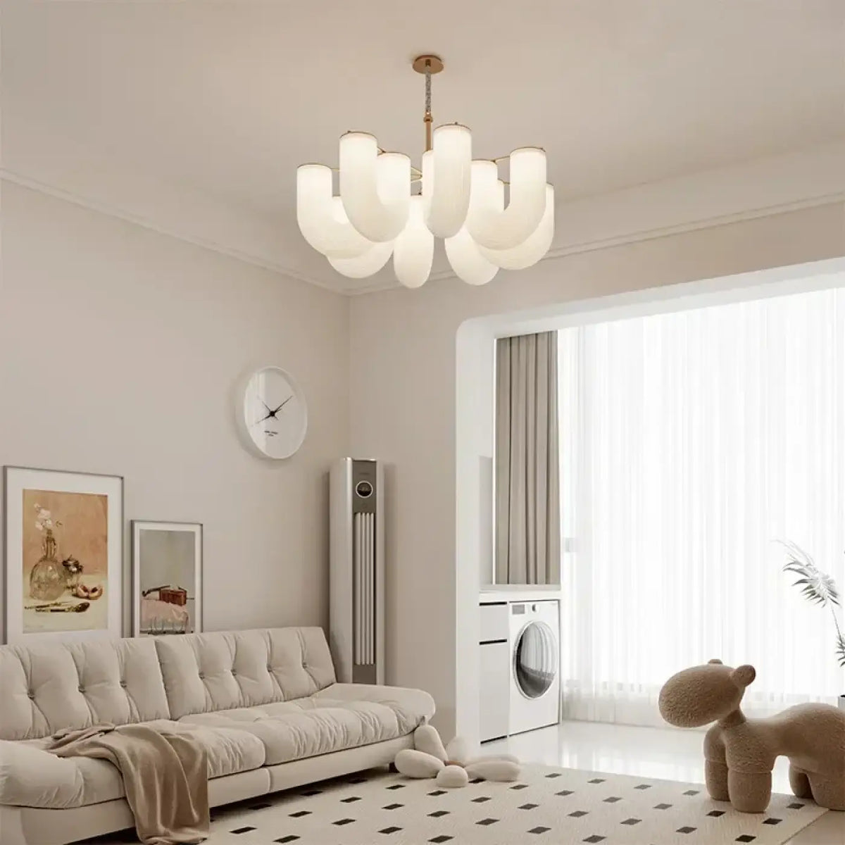 Suspension laiton verre opalin