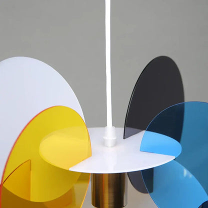 Suspension luminaire cercle coloré