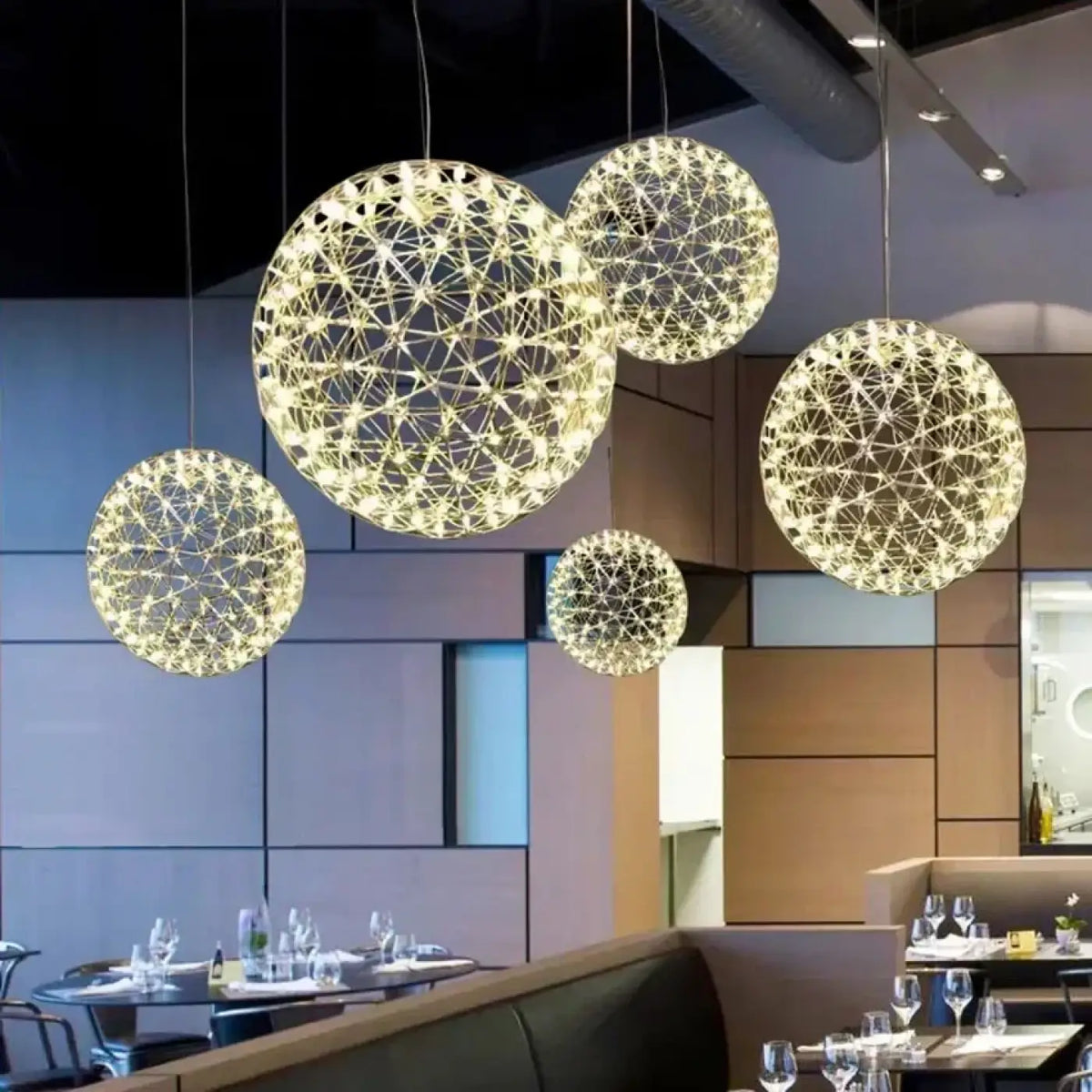 Suspension luminaire boule LED