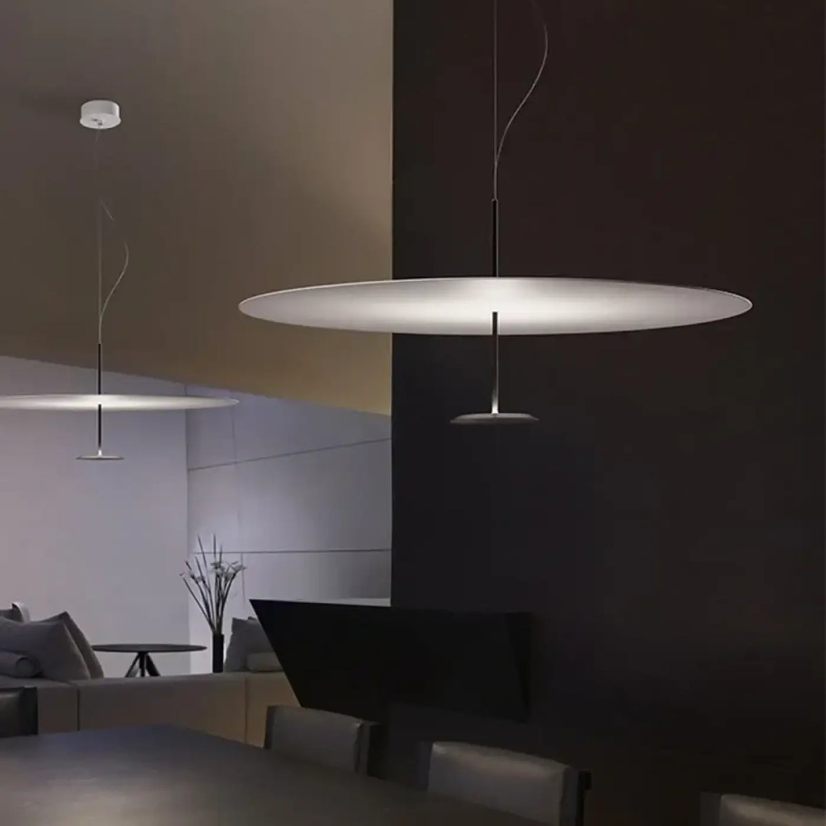 Suspension luminaire ovale