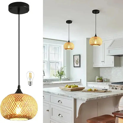 Suspension luminaire bohème naturelle