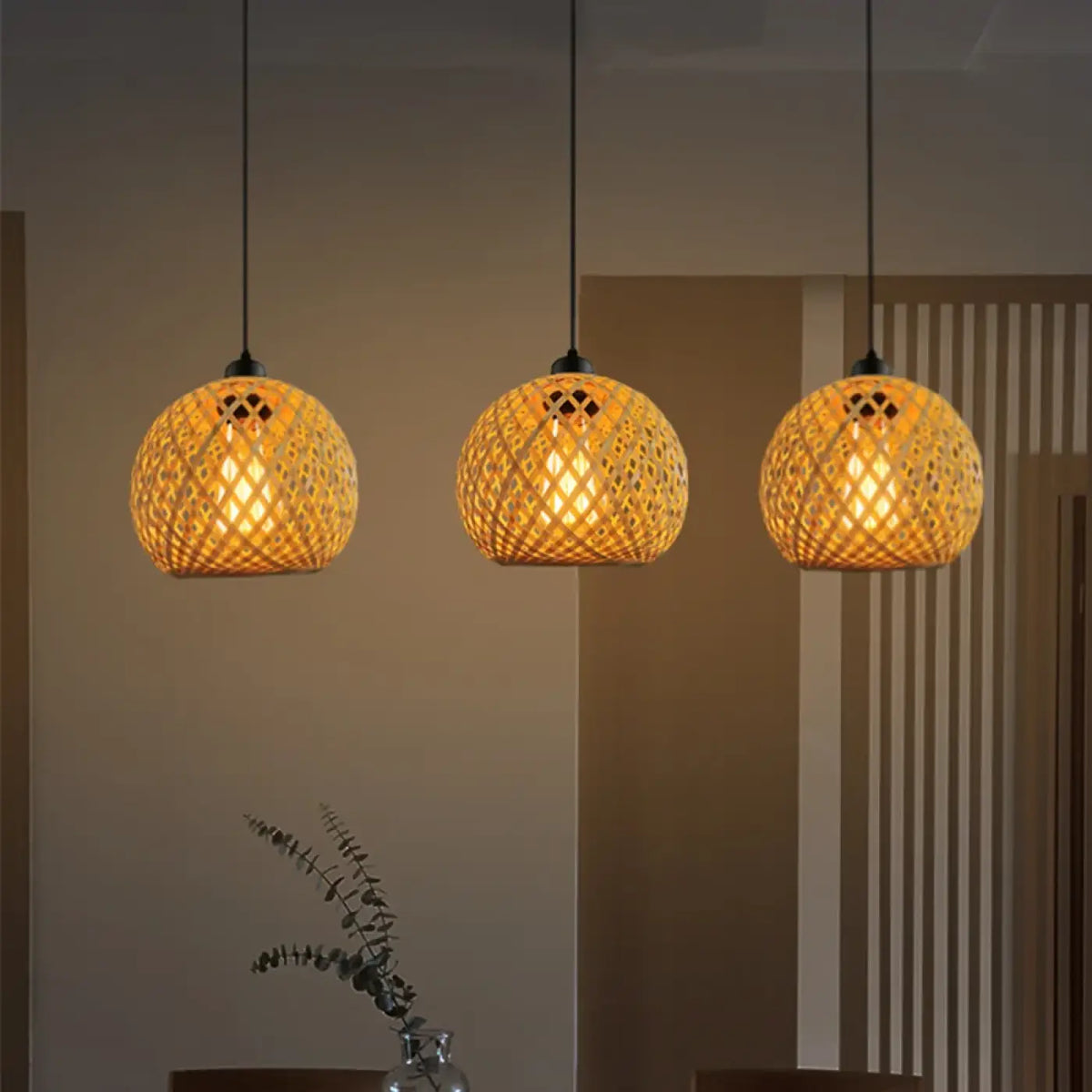 Suspension luminaire bohème naturelle