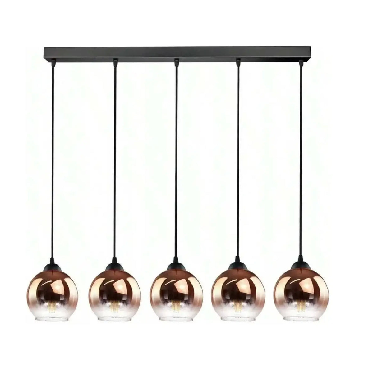 Suspension verre ambré vintage