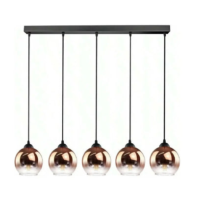 Suspension verre ambré vintage