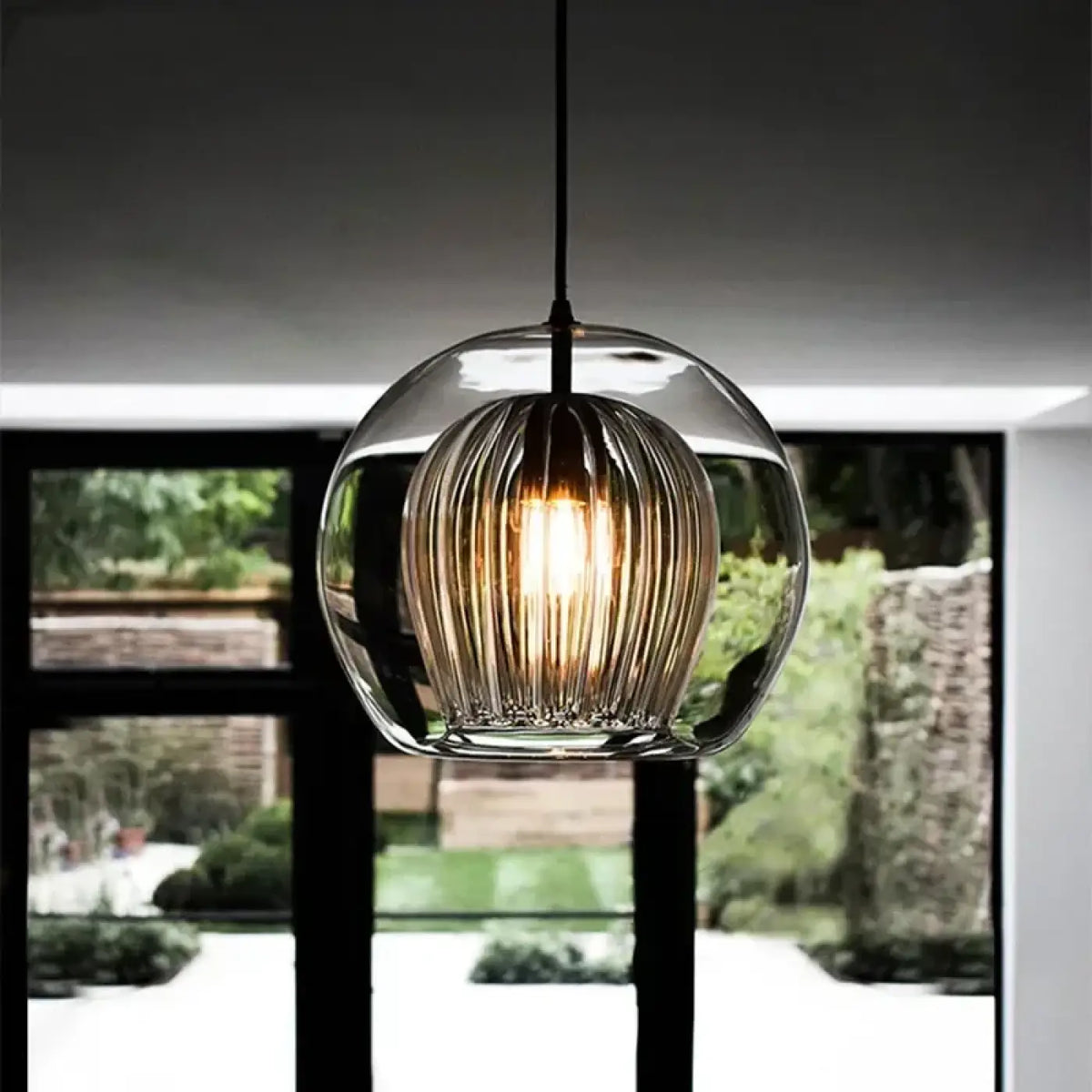 Suspension luminaire verre moderne