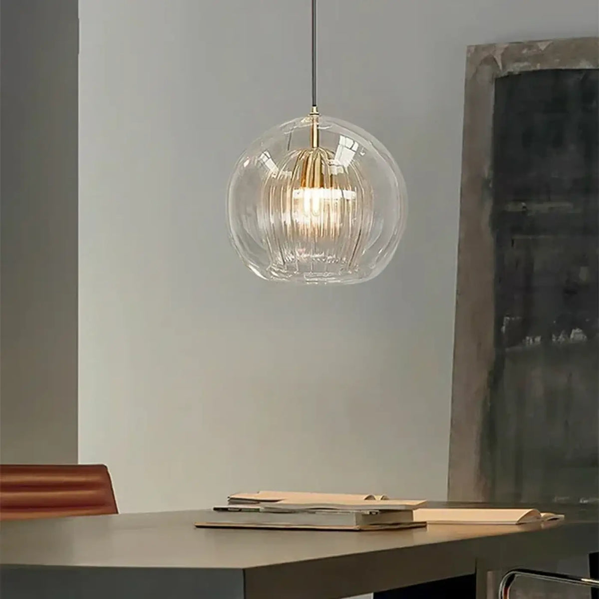 Suspension luminaire verre moderne