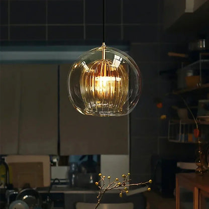 Suspension luminaire verre moderne