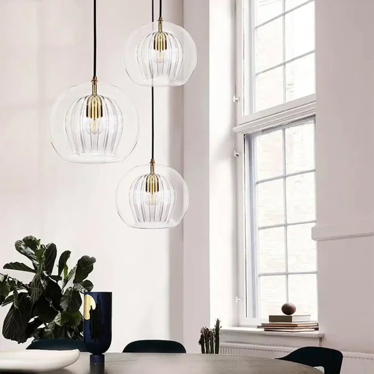Suspension luminaire verre moderne