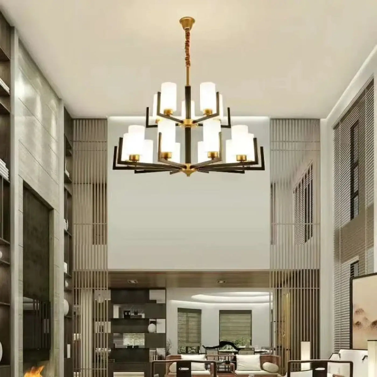 Suspension lustre verre contemporain