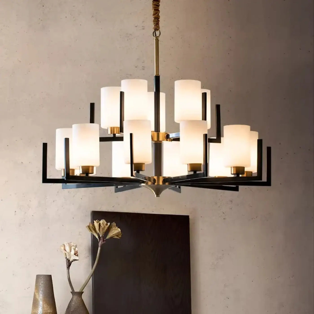 Suspension lustre verre contemporain