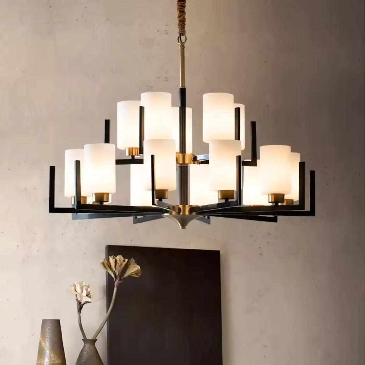 Suspension lustre verre contemporain