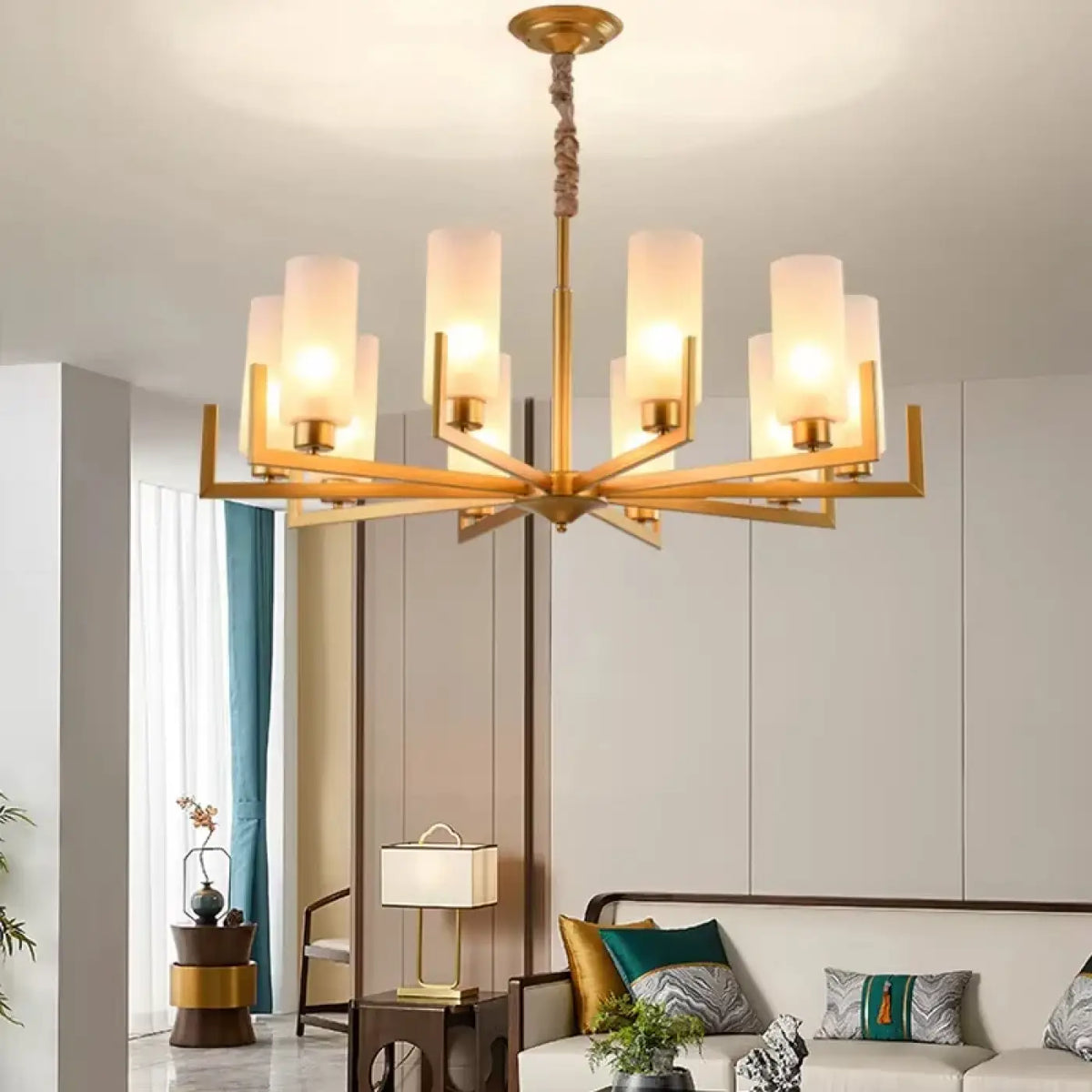 Suspension lustre verre contemporain