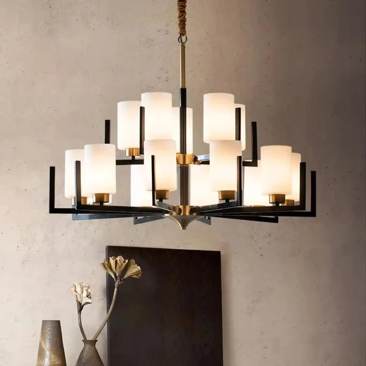 Suspension lustre verre contemporain