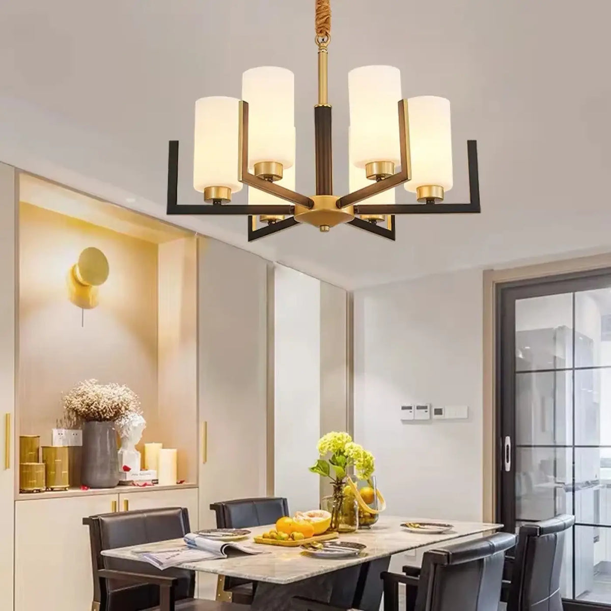 Suspension lustre verre contemporain